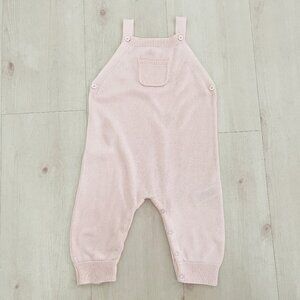 Angel Dear Pastel Pink Baby Knit Overalls size- 12-18 months.